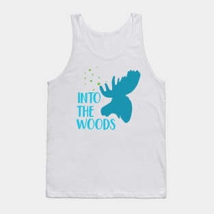 Into The Woods, Moose, Stars, Camping, Campers Tank Top